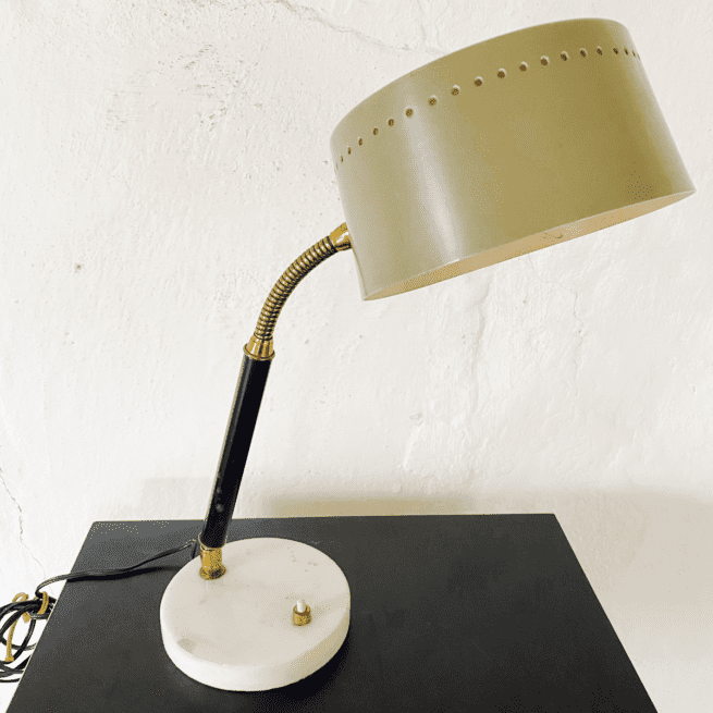 italienische Schreibtischlampe mit Marmorfuß