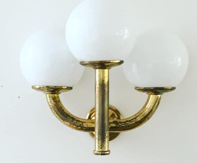 italienische Wandlampe Messing