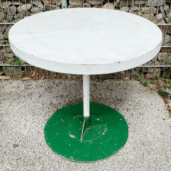 vintage Gartentisch aus Metall